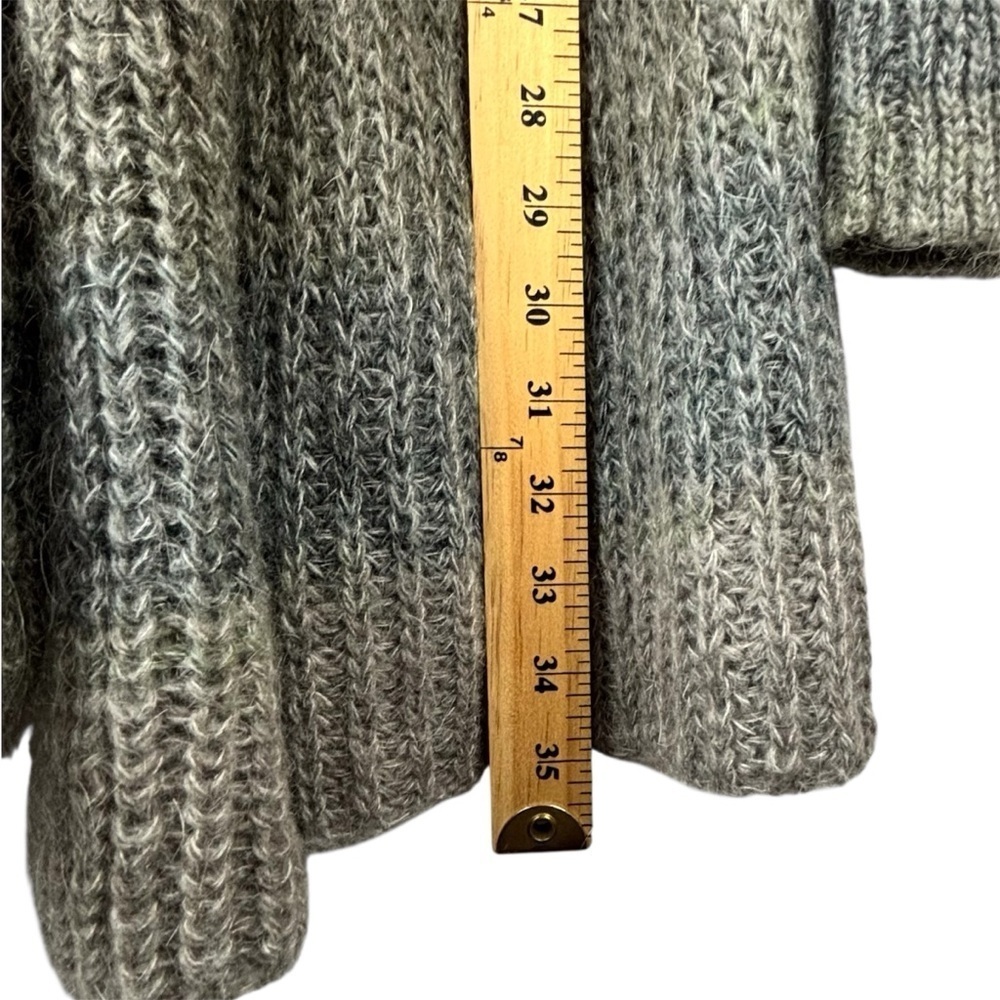Fili Di Lana Ruffle Hem Open Front Cardigan Made in Italy Size S Oversized Relax - Picture 6 of 8